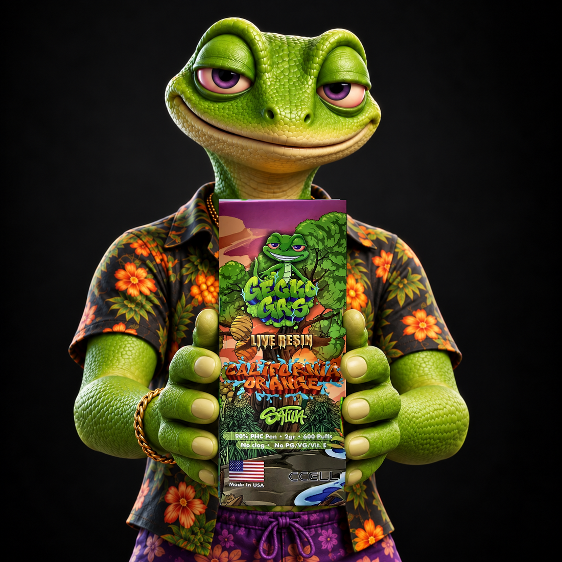 Vaper Gecko Gas California Orange 10-OH de GreenWitch – Alicante